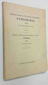 Korkeimman hallinto-oikeuden vuosikirja 1968 B, Verotus