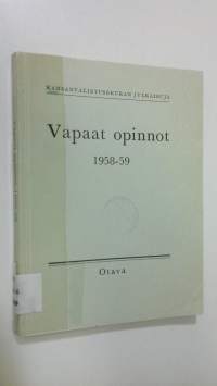 Vapaat opinnot 1958-59