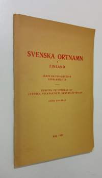 Svenska ortnamn i Finland : jämte en finsk-svensk uppslagslista