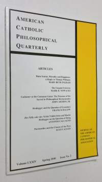 American Catholic Philosophical Quarterly - vol. LXXIV no. 2/2000