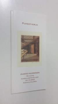 Puheet-kirja : Jaakko Numminen - 75-vuotiskansalaispäivälliset 22.10.2003 Karjalatalossa