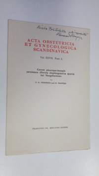 Acta obstetricia et gynecologica scandinavica vol. XXVII. Fasc. 4 : Cavum pleuroperitoneale persistens (Hernia diaphragmatica spuria) bei Neugeborenen (eripainos)...
