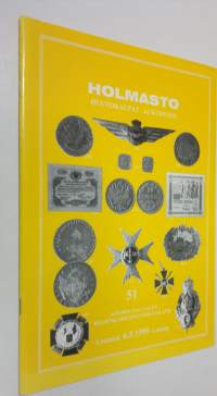 Holmasto 51 huutokaupat : Astoria sali lauantai 6.5.1995 Helsinki =auktioner Astoria salen lördag 6.6.1995 Helsingfors