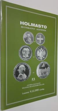Holmasto 53 huutokaupat : Astoria sali lauantai 9.12.1995 Helsinki =auktioner Astoria salen lördag 9.12.1995 Helsingfors