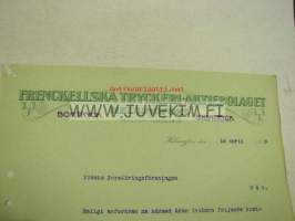 Frenckellska Tryckeri-Aktiebolaget, Helsinki 16.4.1914 -asiakirja