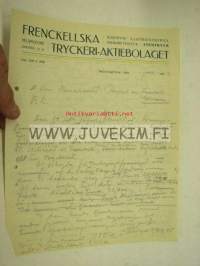 Frenckellska Tryckeri-Aktiebolaget, Helsinki ?.1.1914 -asiakirja