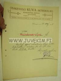 Osakeyhtiö Kuva Aktiebolaget 28.5.1914 -asiakirja