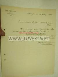 Axel Trap-Holm, Helsinki 30.5.1914 -asiakirja