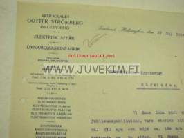 Aktiebolaget Gottfried Strömberg Oy, Helsinki 27.5.1914 -asiakirja 
