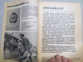 Uusi Laulu 1975 nr 1, poliittisen, vasemmistolaisen  laululiikkeen kannattaja, Kuuba-erikoisnumero, Todo por la reform agraria, Fusil contra fusil, Martin Rojas, ym.
