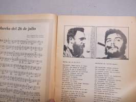 Uusi Laulu 1975 nr 1, poliittisen, vasemmistolaisen  laululiikkeen kannattaja, Kuuba-erikoisnumero, Todo por la reform agraria, Fusil contra fusil, Martin Rojas, ym.