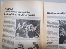 Uusi Laulu 1975 nr 1, poliittisen, vasemmistolaisen  laululiikkeen kannattaja, Kuuba-erikoisnumero, Todo por la reform agraria, Fusil contra fusil, Martin Rojas, ym.