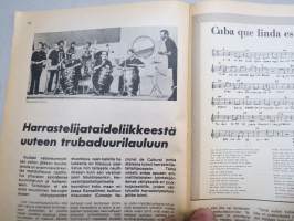 Uusi Laulu 1975 nr 1, poliittisen, vasemmistolaisen  laululiikkeen kannattaja, Kuuba-erikoisnumero, Todo por la reform agraria, Fusil contra fusil, Martin Rojas, ym.