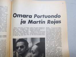 Uusi Laulu 1975 nr 1, poliittisen, vasemmistolaisen  laululiikkeen kannattaja, Kuuba-erikoisnumero, Todo por la reform agraria, Fusil contra fusil, Martin Rojas, ym.