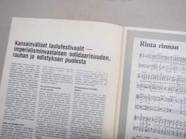 Uusi Laulu 1975 nr 3, poliittisen, vasemmistolaisen  laululiikkeen kannattaja, Kansainväliset laulufestivaalit, Isabel Parra, Kansan nyrkki, Avaruuslintu (Tampere)