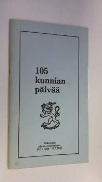 105 kunnian päivää : Päämajan tilannetiedotukset 30.11.1939-13.3.1940