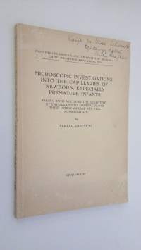 Microscopic investigations into the capillaries of newborn, especially premature infants, taking into account the sensitivity of capillaries to adrenalin and thei...