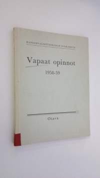 Vapaat opinnot 1958-1959