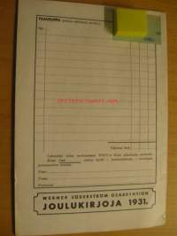 Kirjojen maailma WSOY 1931 Jouluna