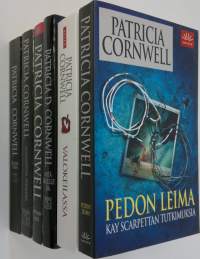 Patricia Cornwell-paketti : Pedon leima ; Valokeilassa ; Mitä jäljelle jää ; Syttymispiste ; Luonnoton surmaaja ; Ruumistarha