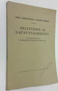 Selityksiä ja lausuntaohjeita viiteentoista Vänrikki Stoolin tarinaan