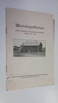 Muistojulkaisu Kiteen lainajywästön 160-wuotisesta toiminnasta wuosina 1773-1933