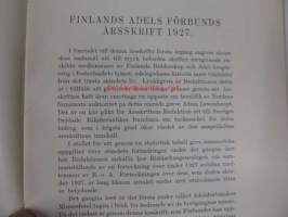 Finlands Adelsförbunds Årsskrift II 1927 -vuosikirja mm. henkilöartikkeleineen