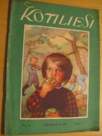 Kotiliesi 1930 nr 18, syyskuun II -numero, sis. mm. seur artikkelit / kuvat / mainokset; Kansikuvitus Martta Wendelin, Välähdyksiä Kreeta Haapasalon elämästä,