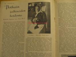 Kotiliesi 1930 nr 18, syyskuun II -numero, sis. mm. seur artikkelit / kuvat / mainokset; Kansikuvitus Martta Wendelin, Välähdyksiä Kreeta Haapasalon elämästä,