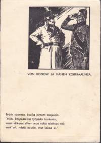 Kenttäpostikortti (Von Konow ja hänen korpraalinsa). Kulkenut 29.03.1940. Sotasensuurin tarkastusleima