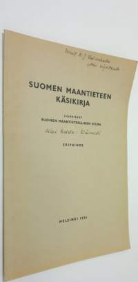Suomen maantieteen käsikirja : Eläimistö (eripainos)