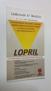 Lääketiede 87 Medicin 4.-9.1.1987 Otaniemi : Ohjelma, näyttelyluettelo