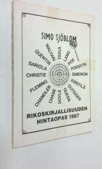 Rikoskirjallisuuden hintaopas 1987