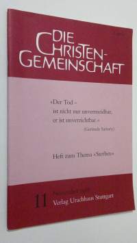 Die Christen-Gemeinschaft 11/1988 : Monatsschrift zur religiosen erneuerung