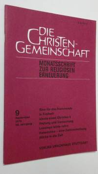 Die Christen-Gemeinschaft 9/1976 : Monatsschrift zur religiosen erneuerung