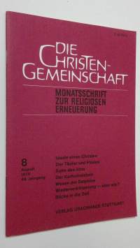 Die Christen-Gemeinschaft 8/1976 : Monatsschrift zur religiosen erneuerung
