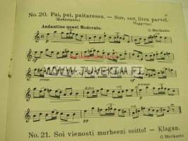 Suosittuja sävelmiä Viululle tai Mandoliinille helposti sovittanut E.R. Omtyckta melodier för Violin eller Mandolin Solo lätt arrangerade av E.R.