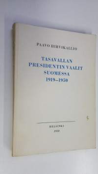 Tasavallan presidentin vaalit Suomessa 1919-1950