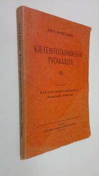 Eräiden itämerensuomen tm-sanojen historiaa (lukematon, signeerattu)