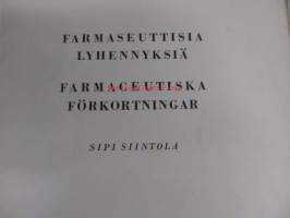 Farmaseuttisia lyhennyksiä / Farmaseutiska förkortningar