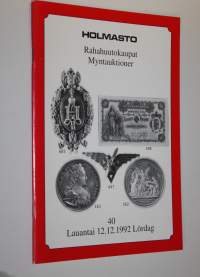 Rahahuutokaupat 40 : lauantai 12.12.1992