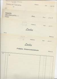 Piikkiö  1917 - 1918   - kirje ja firmalomake blanko 4 eril