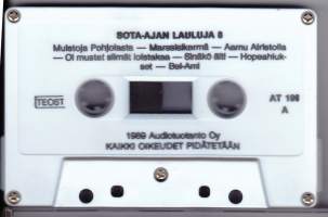 Siellä jossakin - Sota-ajan lauluja 8.  C-kasetti, 1989. Alkuperäisäänityksiä!  Kokoelma