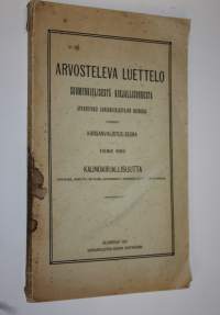 Arvosteleva luettelo suomenkielisestä kirjallisuudesta : apuneuvoksi kansankirjastojen hoidossa Kolmas vihko, Kaunokirjallisuutta (kokoelmia, runoutta, näytelmiä,...