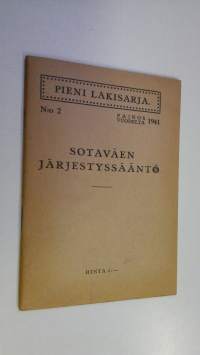 Sotaväen järjestyssääntö