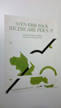 Ricercare per S. P. : Violoncello solo