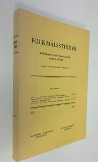 Folkmålsstudier XXI : Predikanten som översättare ; Ett fyrtiotal finlandismer med exempel ur tidnigspressen ; Ortnamn och bebyggelse i åboland