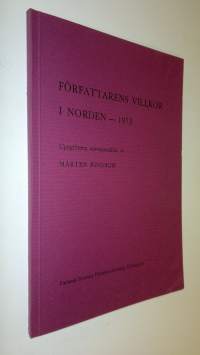Författarens villkor i Norden - 1973