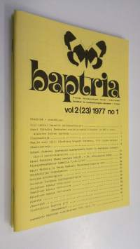 Baptria vol 2 (23) 1977 n:o 1-4: Suomen perhostutkijain seuran tiedotuslehti