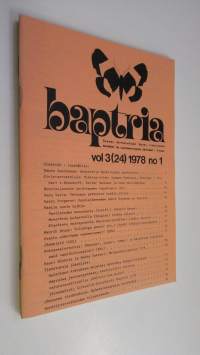Baptria vol 3 (24) 1978 n:ot 1, 3-4 : Suomen perhostutkijain seuran tiedotuslehti